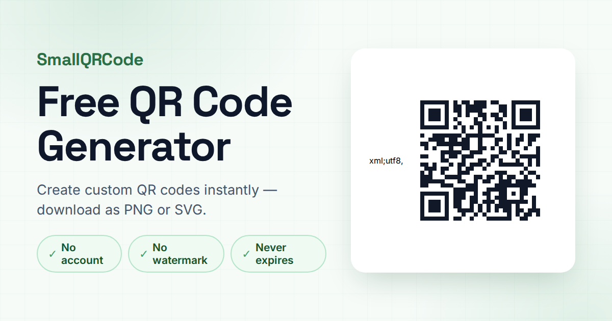 I built a free QR code generator with no account, no watermark, and no "your code expired, pay us" t